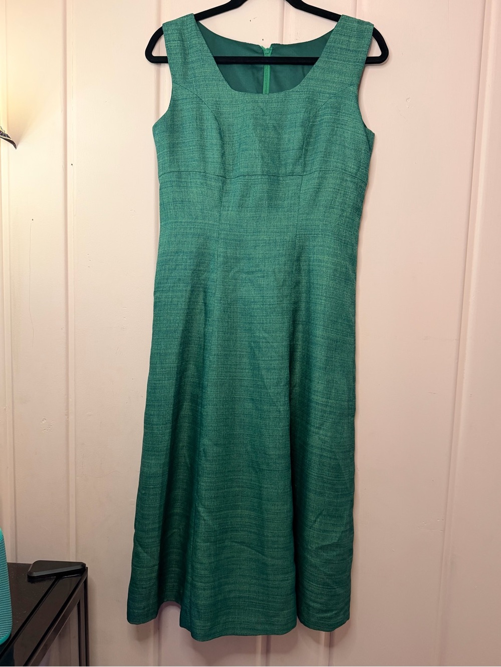 No Name Sleeveless Green A-Line Dress with Good undertones szM